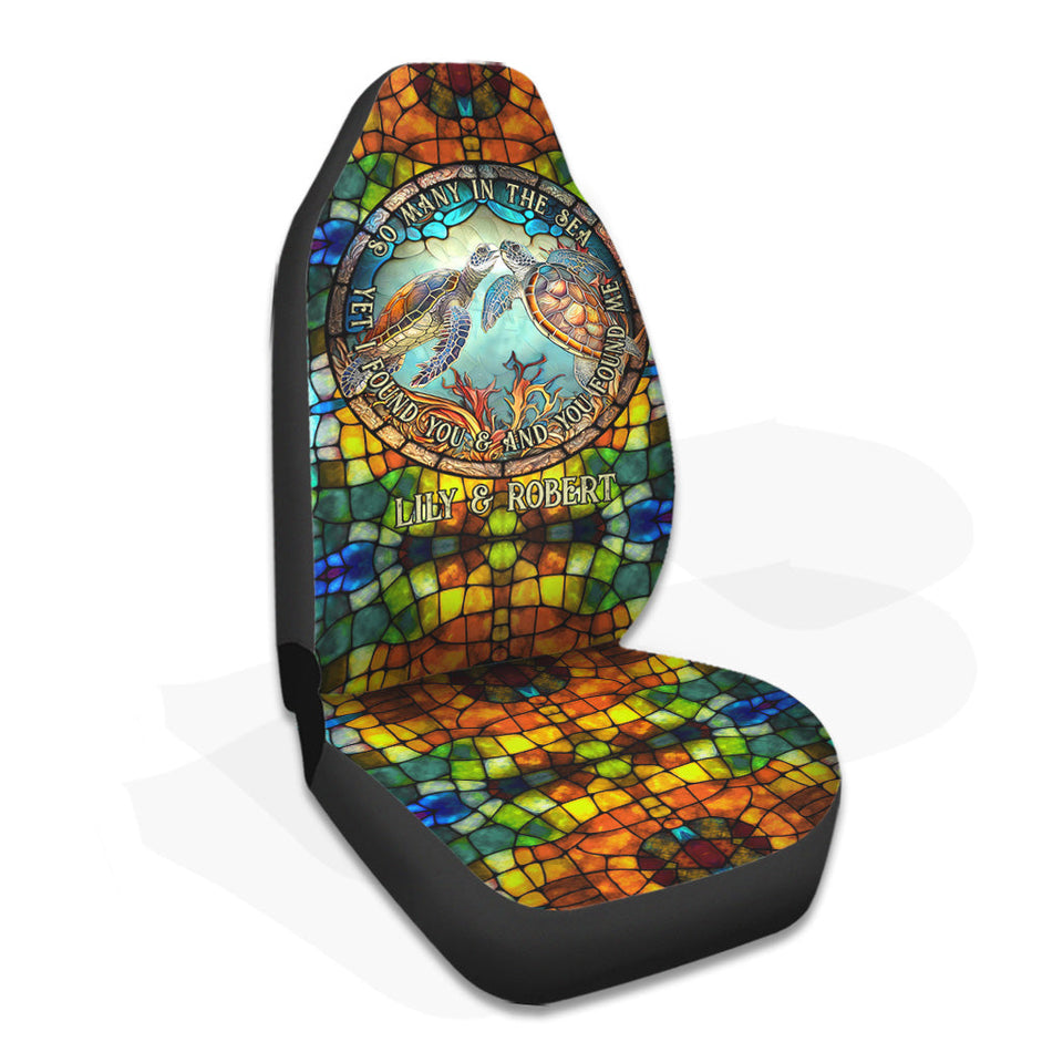 So Many In The Sea - Personalized Turtle Seat Covers