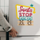 Santa Stop Here For - Personalized Grandma Decal Die Cut