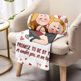 I Promise To Be By Your Side - gift for husband, wife, boyfriend, girlfriend - Personalized Blanket
