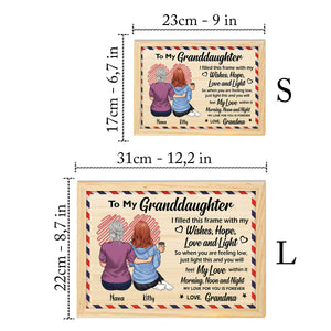 To My Granddaughter / Grandson / Daughter / Son / Grandma / Mom - Personalized Grandma Light Photo Frame