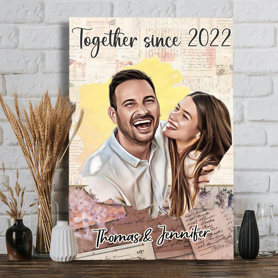 Together Since - Personalized Couple Canvas And Poster