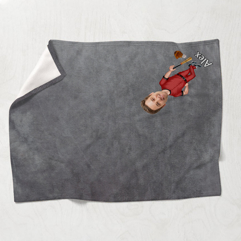 Love Sports - Personalized Baseball Blanket