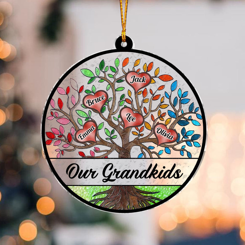 My Grandkids - Personalized Grandma Transparent Ornament