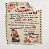 Never Forget That I Love You - Personalized Daughter Blanket