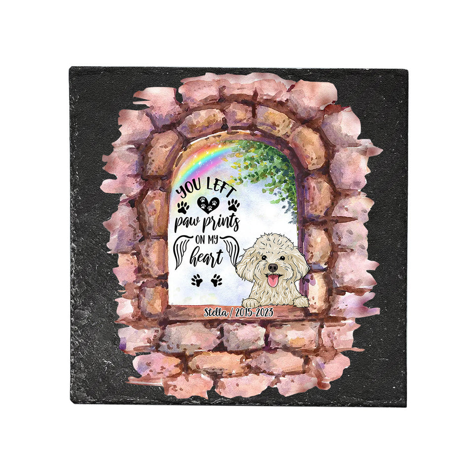 No Longer By My Side - Personalized Dog Square Shaped Stone