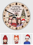 The Most Wonderful Time Of The Year - Personalized Family Wall Clock