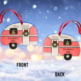 Happy Camper Merry Christmas - Personalized Camping Ornament