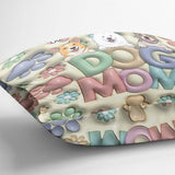 Dog Mom - Personalized Dog Throw Pillow