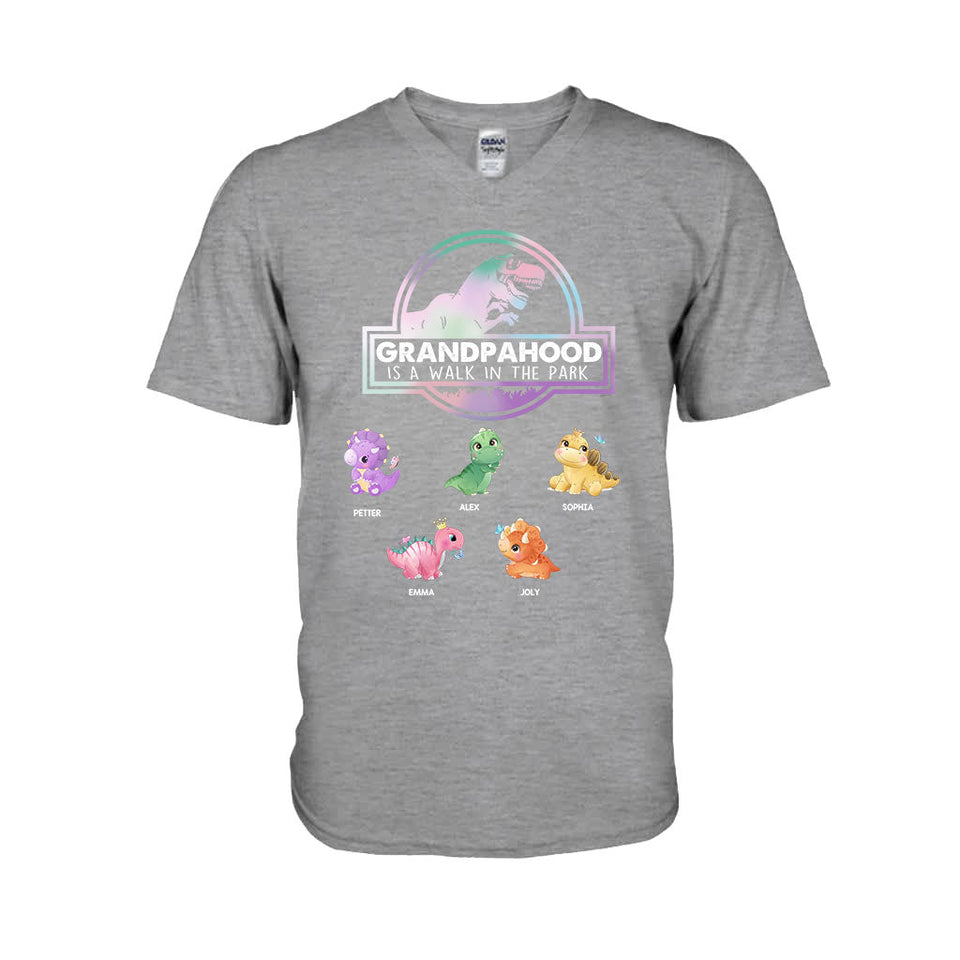 Fatherhood Is A Walk - Gift for dad, grandpa - Personalized T-shirt And Hoodie
