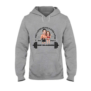 They Lifted Heavily Ever After - Personalized Fitness T-shirt And Hoodie