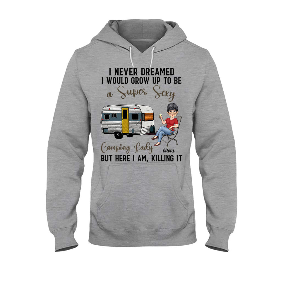 Camping Lady - Personalized Camping T-shirt & Hoodie