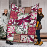 Faith Hope Love Breast Cancer Awareness Blanket 0622