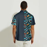 Hooked On Being Daddy - Fishing gift for dad, grandpa, him, husband - Personalized Hawaiian Shirt