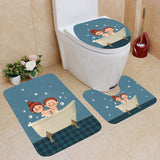 Get Nakey - Personalized Couple Bathroom Curtain & Mats Set