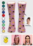 Funny Icon Pattern - Personalized Aunt Socks