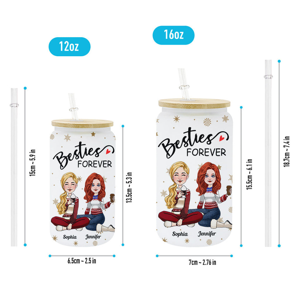 Bestie Forever - Personalized Bestie Can Glass