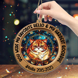 You Were My Favorite Hello And My Hardest Goodbye - Personalized Dog Suncatcher