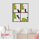 Cat Knock Over Christmas Tree - Personalized Black Cat Decal Full