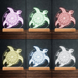 Love Turtle - Personalized Turtle Shaped Plaque Light Base
