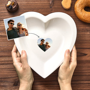Lovely Couple - gift for wife, girlfriend - Personalized Heart Shaped Plate