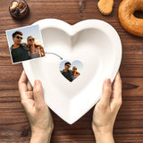 Lovely Couple - gift for wife, girlfriend - Personalized Heart Shaped Plate