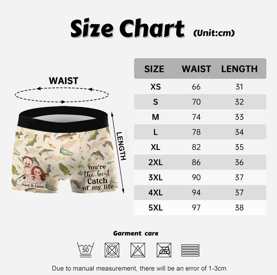 You're The Best Catch Of My Life - Personalized Fishing Men’s Boxer Briefs