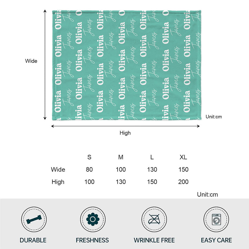 Custom Name Pattern - Personalized Bestie Blanket