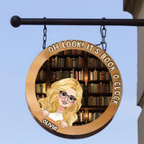It's Book O'clock - Personalized Book Round Metal Sign