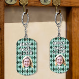 Best Dad By Par - Golf gift for dad, him, boyfriend, husband, grandpa - Personalized Stainless Steel Keychain