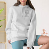 Custom Line Art - Personalized Aunt Embroidered Hoodie