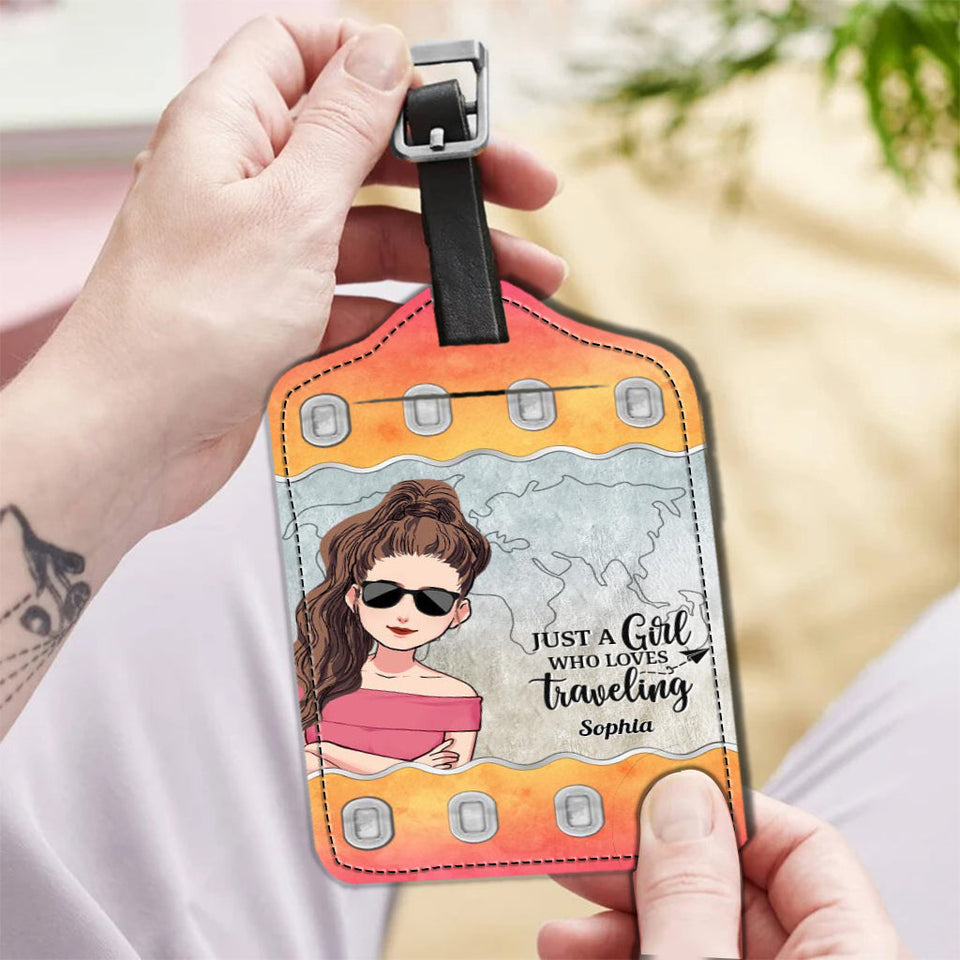 It's Time For New Adventure - Travelling gift for mom, daughter, granddaughter, wife, girlfriend, friend - Personalized Leather Luggage Tag
