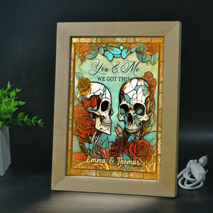 You & Me We Got You - Personalized Couple Light Photo Frame