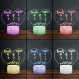 Mom’s Garden - Gift for grandma, mom, aunt, grandpa - Personalized Shaped Plaque Light Base