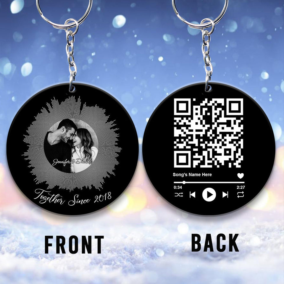 Our Love Song - Personalized Couple Keychain
