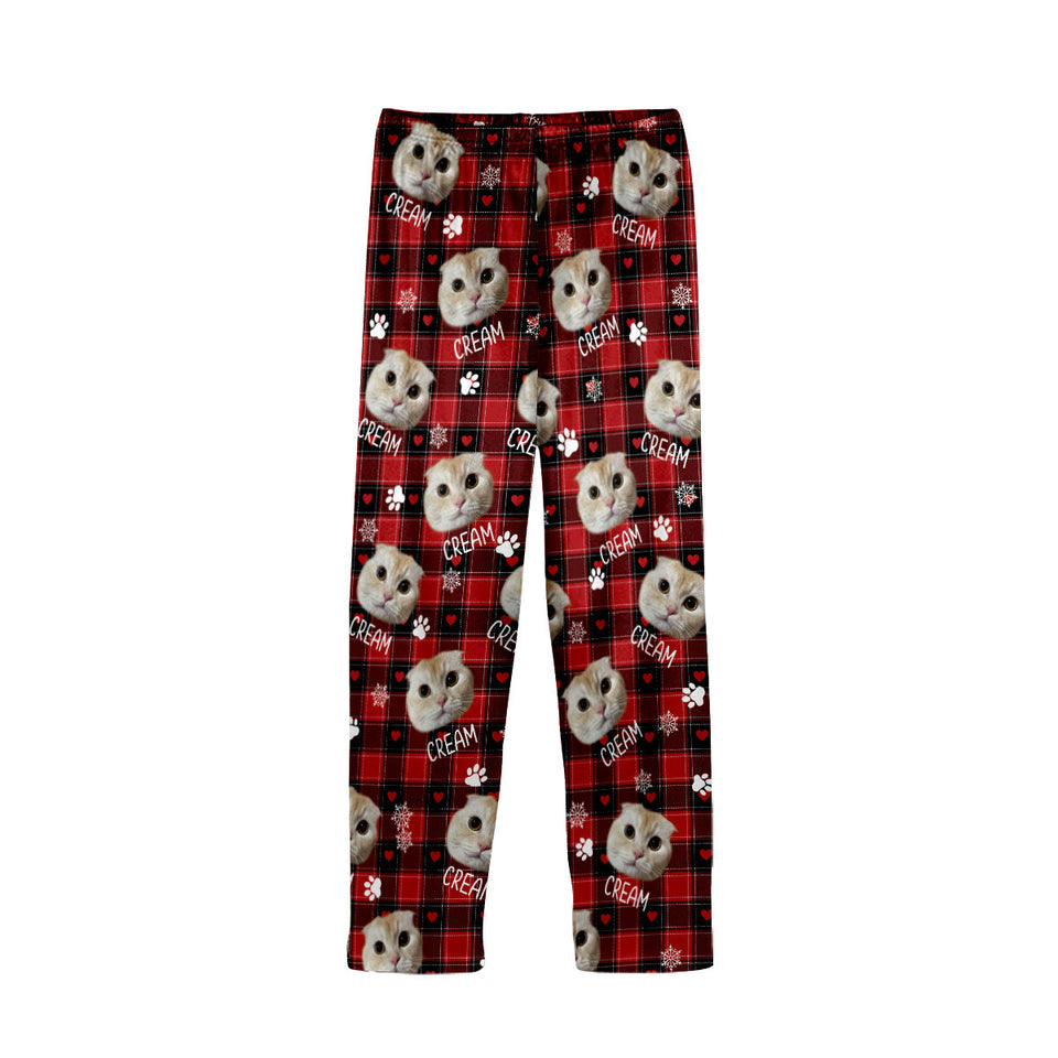 Custom Photo Pet Blanket - Gift for cat lovers, dog lover, cat lover - Personalized Button Down Pajamas