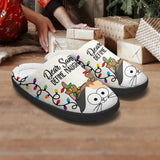 Dear Santa Define Naughty - Personalized Cat Slippers