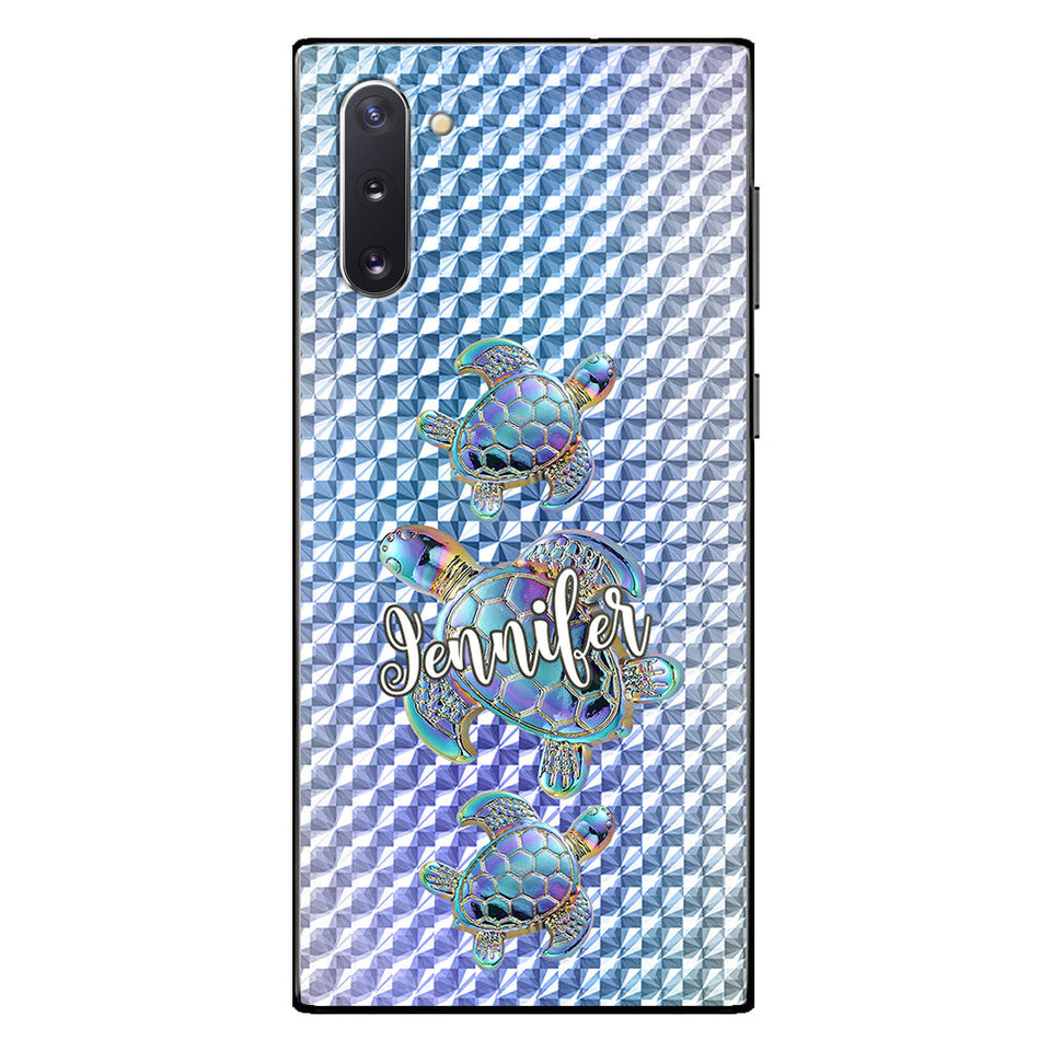 Salty Lil Beach - Personalized Turtle Clear Phone Case