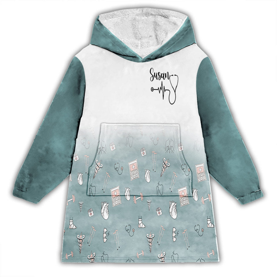 Nurse Jacket - Personalized Nurse Blanket Hoodie