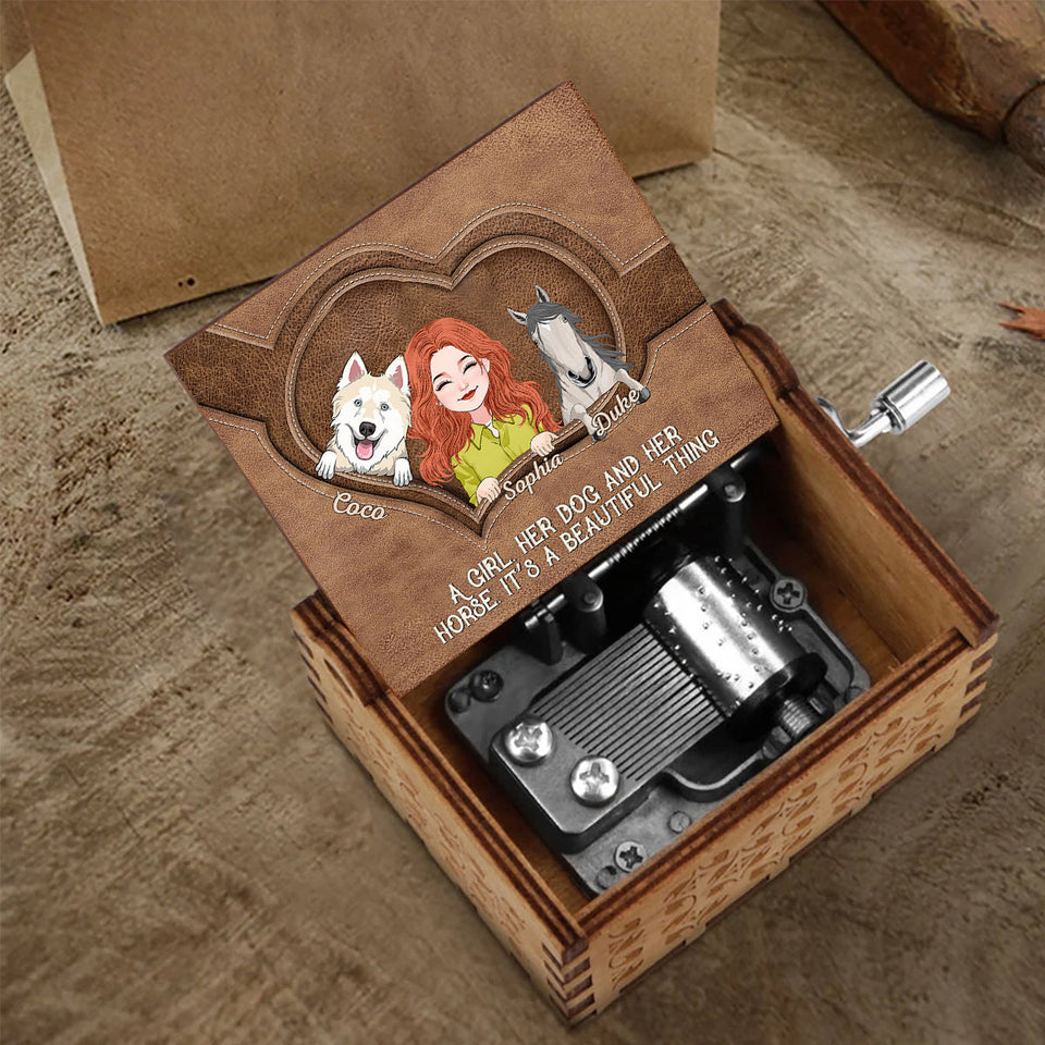 What A Beautiful Thing - Personalized Horse Hand Crank Music Box