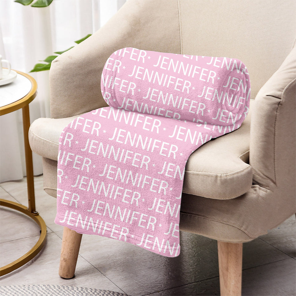 Custom Name Pattern - Personalized Sibling Blanket