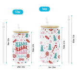 Merry Christmas - Personalized Christmas Can Glass