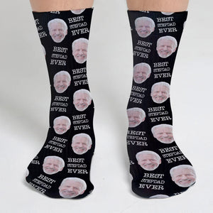 Custom Face - Personalized Step Dad Socks