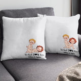 We Did It Here - Personalized Couple Throw Pillow