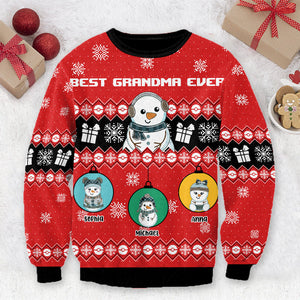 Best Grandma Ever - Personalized Grandma Ugly Sweater