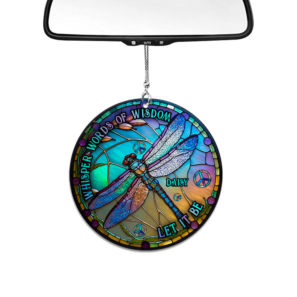Whisper Words Of Wisdom Let It Be - Personalized Hippie Car Ornament