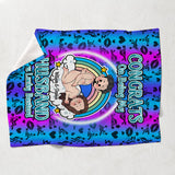 Congrats On Being My Husband - Personalized Husband And Wife Blanket