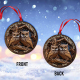 God Blessed The Broken Road - Personalized Owl Ornament