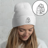 Custom Photo - Personalized Sibling Embroidered Beanie