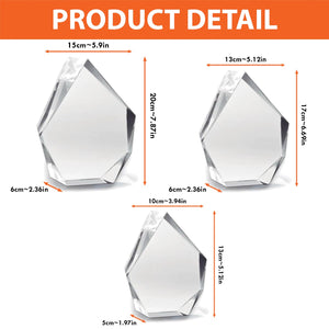 Custom Photo - Personalized Mother Laser Engraving 3D Iceberg Shaped Crystal Lamp