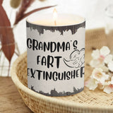 Fart Extinguisher - Gift for dad, grandma, grandpa, mom, uncle, aunt, son, daughter, brother, sister, granddaughter, grandson, husband, wife, boyfriend, girlfriend, friend - Personalized Candle With Wooden Lid